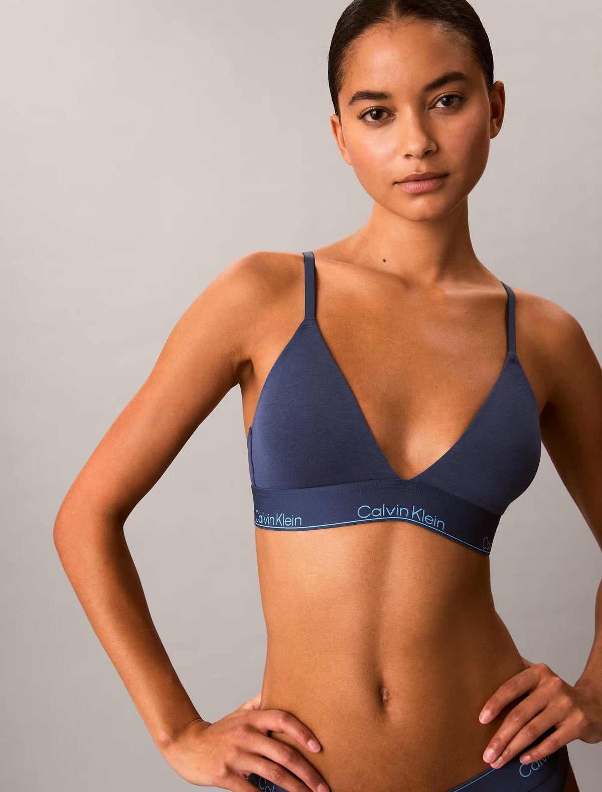 CALVIN KLEIN ICON COTTON MODAL LIGHTLY LINED TRIANGLE BRALETTE BRA'S Calvin Klein 