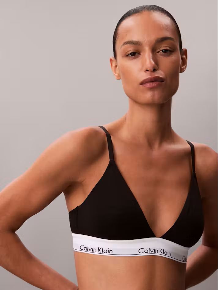 Calvin Klein Icon Cotton Modal Lightly Lined Triangle Bralette Bras Calvin Klein 
