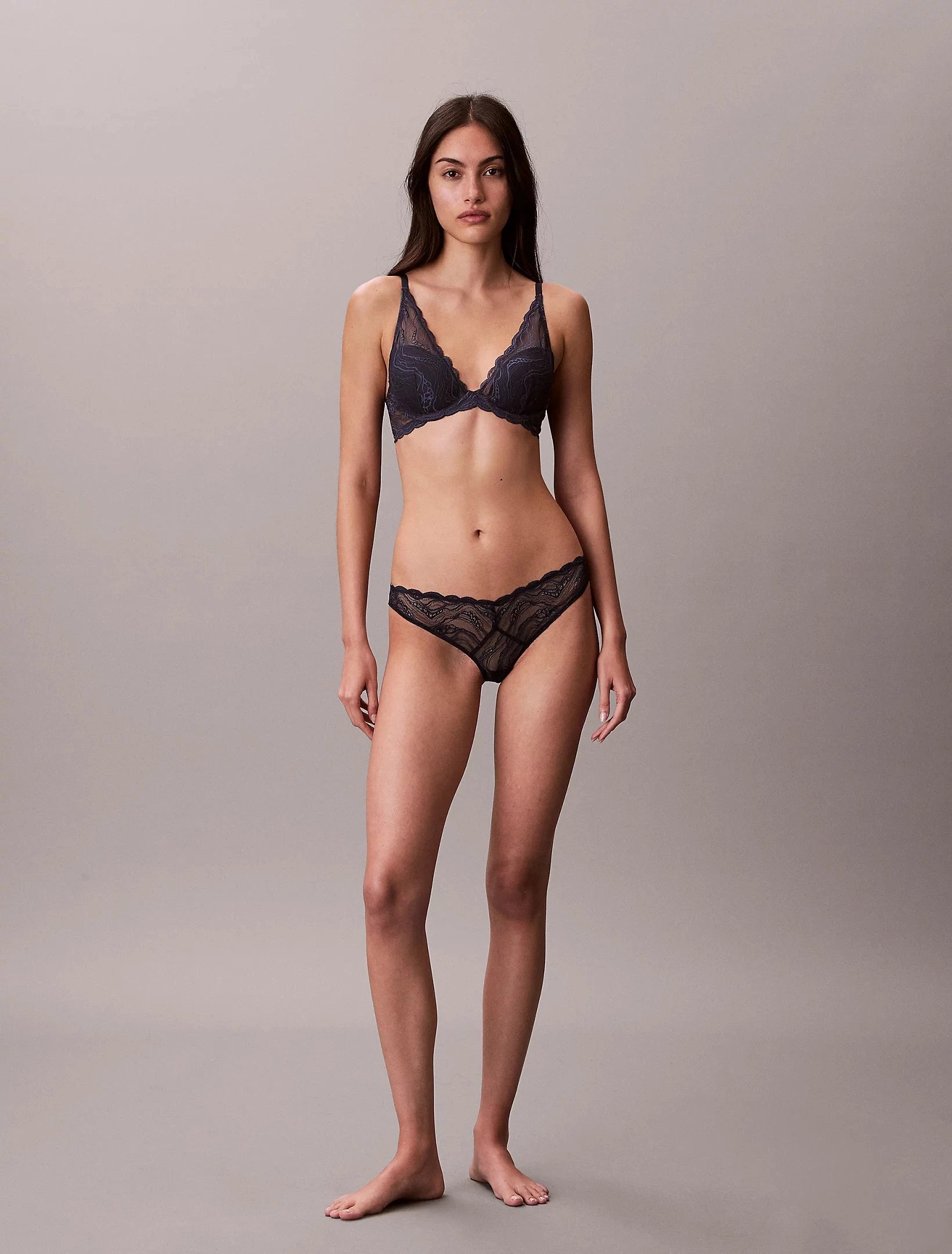 Calvin Klein Sensual Stretch Lace Demi Plunge Bra Bras Calvin Klein 