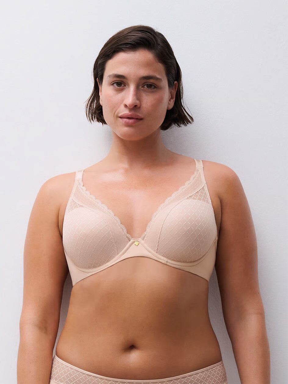 Chantelle Norah Chic Plunge T-Shirt Bra - Nude Rose Bras Chantelle 