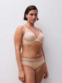 Chantelle Norah Chic Plunge T-Shirt Bra - Nude Rose Bras Chantelle 