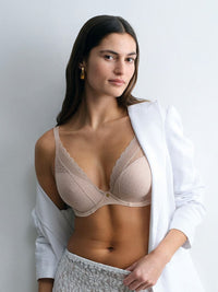 Chantelle Norah Chic Plunge T-Shirt Bra - Nude Rose Bras Chantelle 