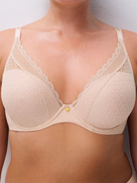 Chantelle Norah Chic Plunge T-Shirt Bra - Nude Rose Bras Chantelle 