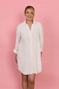 French Country Layered Muslin Ladies Bedshirt Sleepwear French Country 