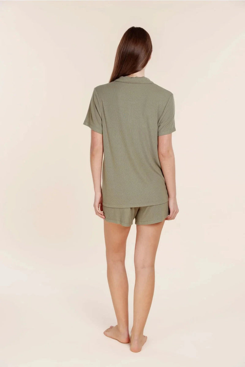 GINGERLILLY ADELAIDE RIBBED SHORTS SLEEPWEAR Gingerlilly 