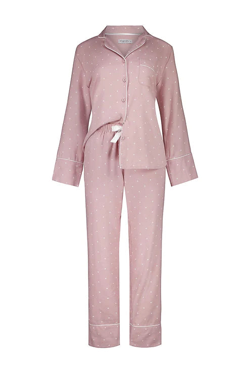 GINGERLILLY ALESSIA PINK SPOT COTTON PJ SET SLEEPWEAR Gingerlilly 