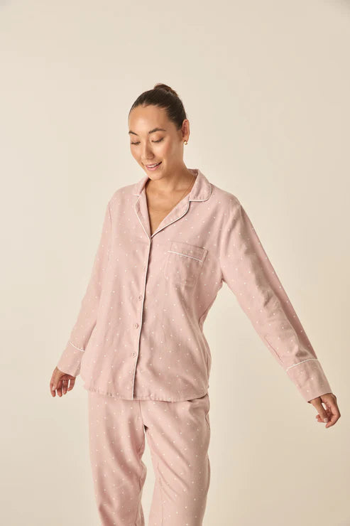 GINGERLILLY ALESSIA PINK SPOT COTTON PJ SET SLEEPWEAR Gingerlilly 