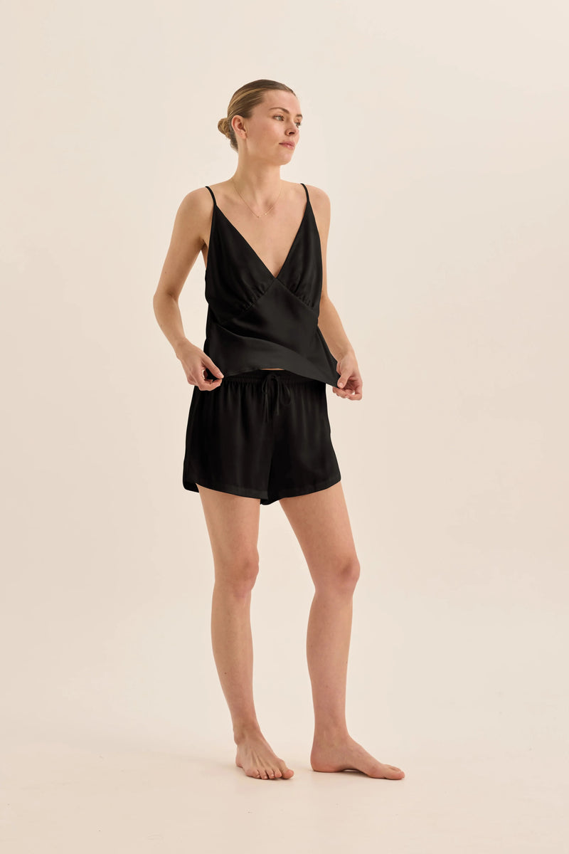 GINGERLILLY AMETHYST PURE SILK CAMI AND SHORTS SET SILKS Gingerlilly 