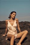 GINGERLILLY AMETHYST PURE SILK CAMI AND SHORTS SET SILKS Gingerlilly 