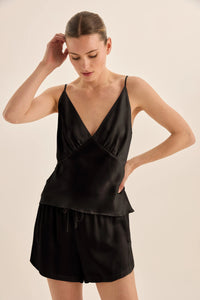 GINGERLILLY AMETHYST PURE SILK CAMI AND SHORTS SET SILKS Gingerlilly 