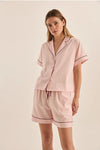 GINGERLILLY ARIANA DOUBLE PIPING SHORT SET SLEEPWEAR Gingerlilly 