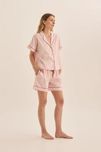 GINGERLILLY ARIANA DOUBLE PIPING SHORT SET SLEEPWEAR Gingerlilly 