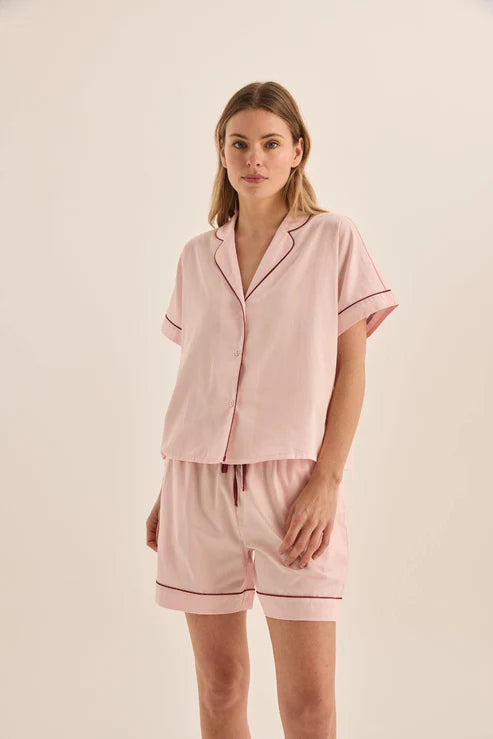 GINGERLILLY ARIANA DOUBLE PIPING SHORT SET SLEEPWEAR Gingerlilly 