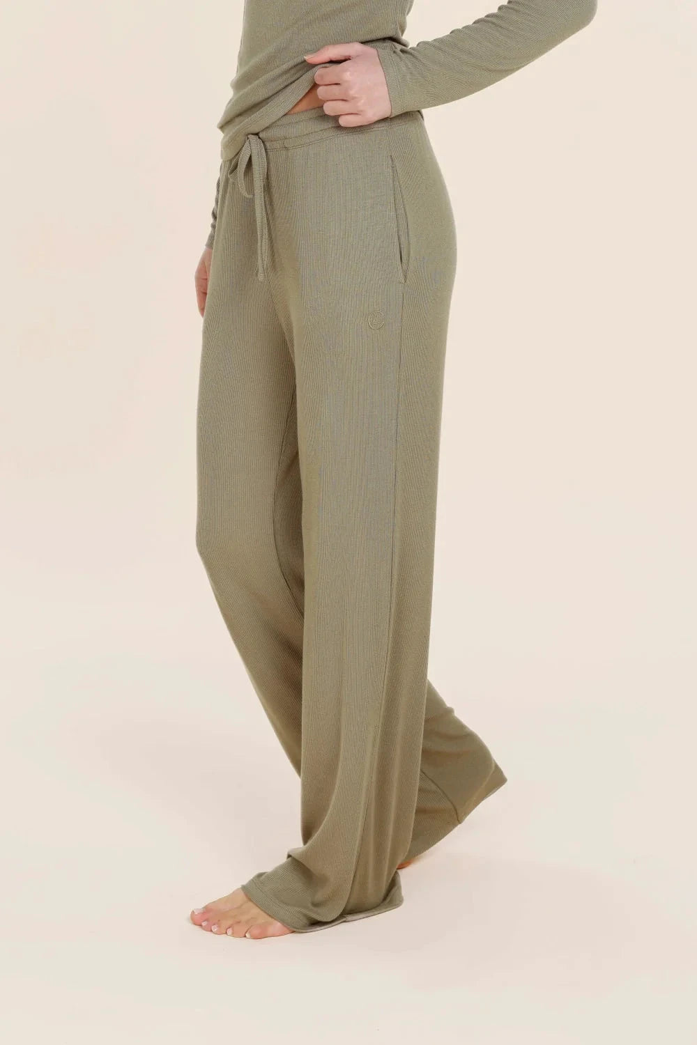 Gingerlilly Athens Ribbed Long Pants Sleepwear Gingerlilly 