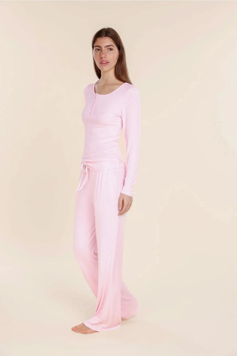 GINGERLILLY ATHENS RIBBED LONG PANTS SLEEPWEAR Gingerlilly 
