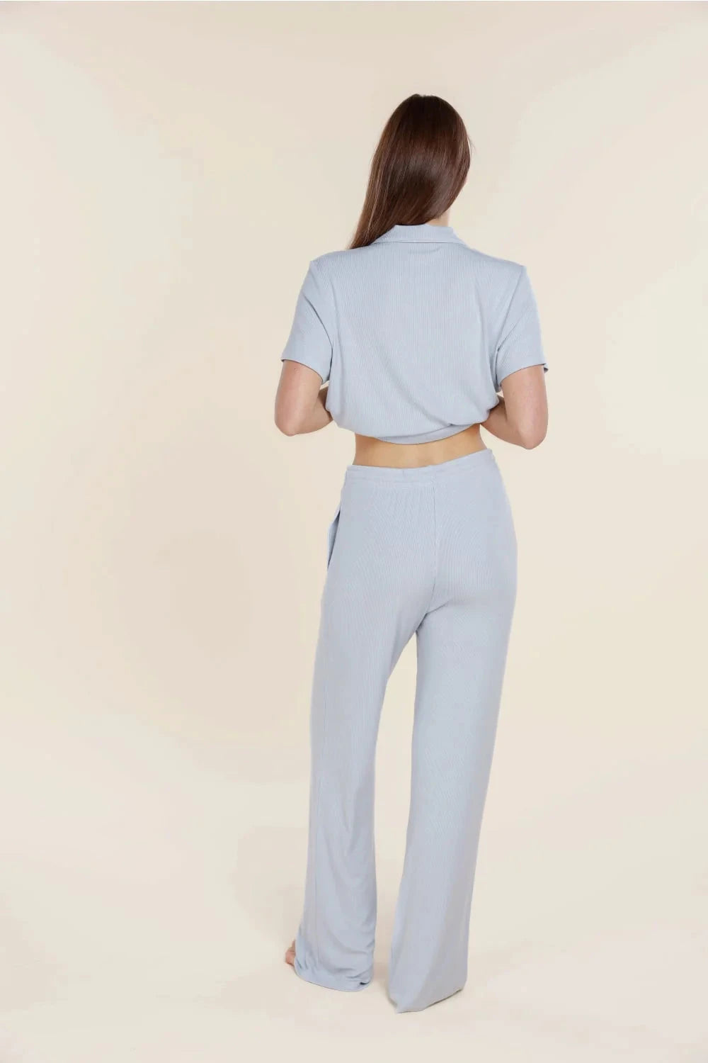 GINGERLILLY ATHENS RIBBED LONG PANTS SLEEPWEAR Gingerlilly 