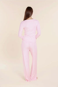GINGERLILLY ATHENS RIBBED LONG PANTS SLEEPWEAR Gingerlilly 