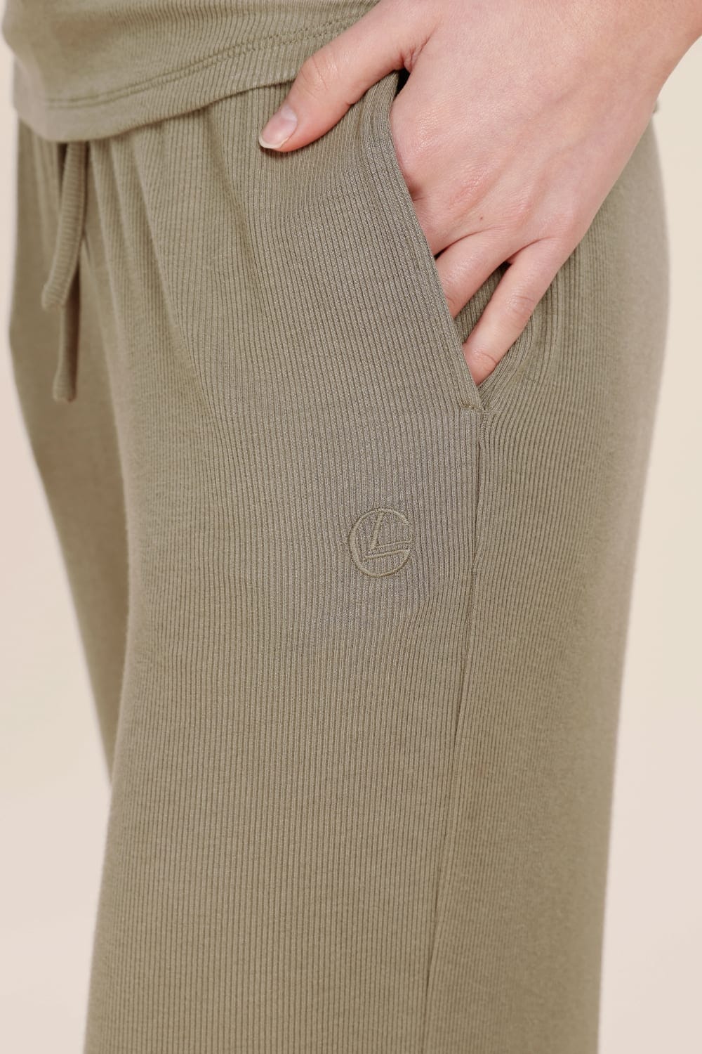 Gingerlilly Athens Ribbed Long Pants Sleepwear Gingerlilly 