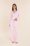 GINGERLILLY ATHENS RIBBED LONG PANTS SLEEPWEAR Gingerlilly 