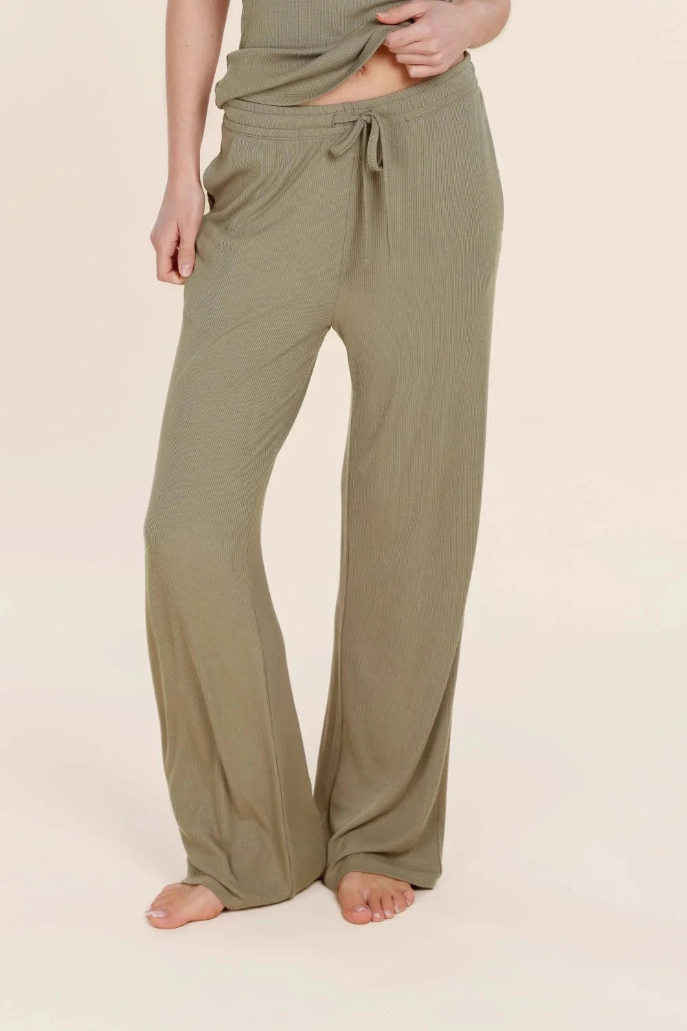 Gingerlilly Athens Ribbed Long Pants Sleepwear Gingerlilly 