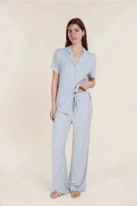 GINGERLILLY ATHENS RIBBED LONG PANTS SLEEPWEAR Gingerlilly 