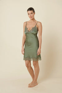 Gingerlilly Azalia Silky Satin Short Chemise Sleepwear Gingerlilly 