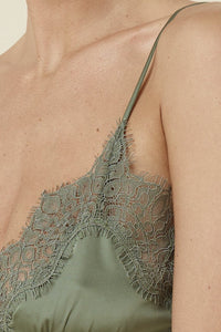 Gingerlilly Azalia Silky Satin Short Chemise Sleepwear Gingerlilly 