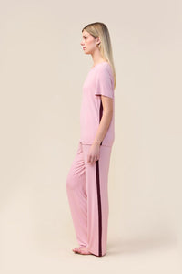 Gingerlilly Bronte Bamboo Tshirt with Stripe Sleepwear Gingerlilly 