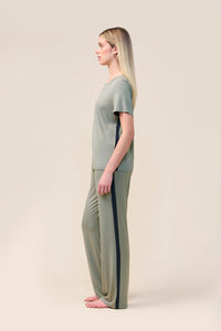 Gingerlilly Bronte Bamboo Tshirt with Stripe Sleepwear Gingerlilly 