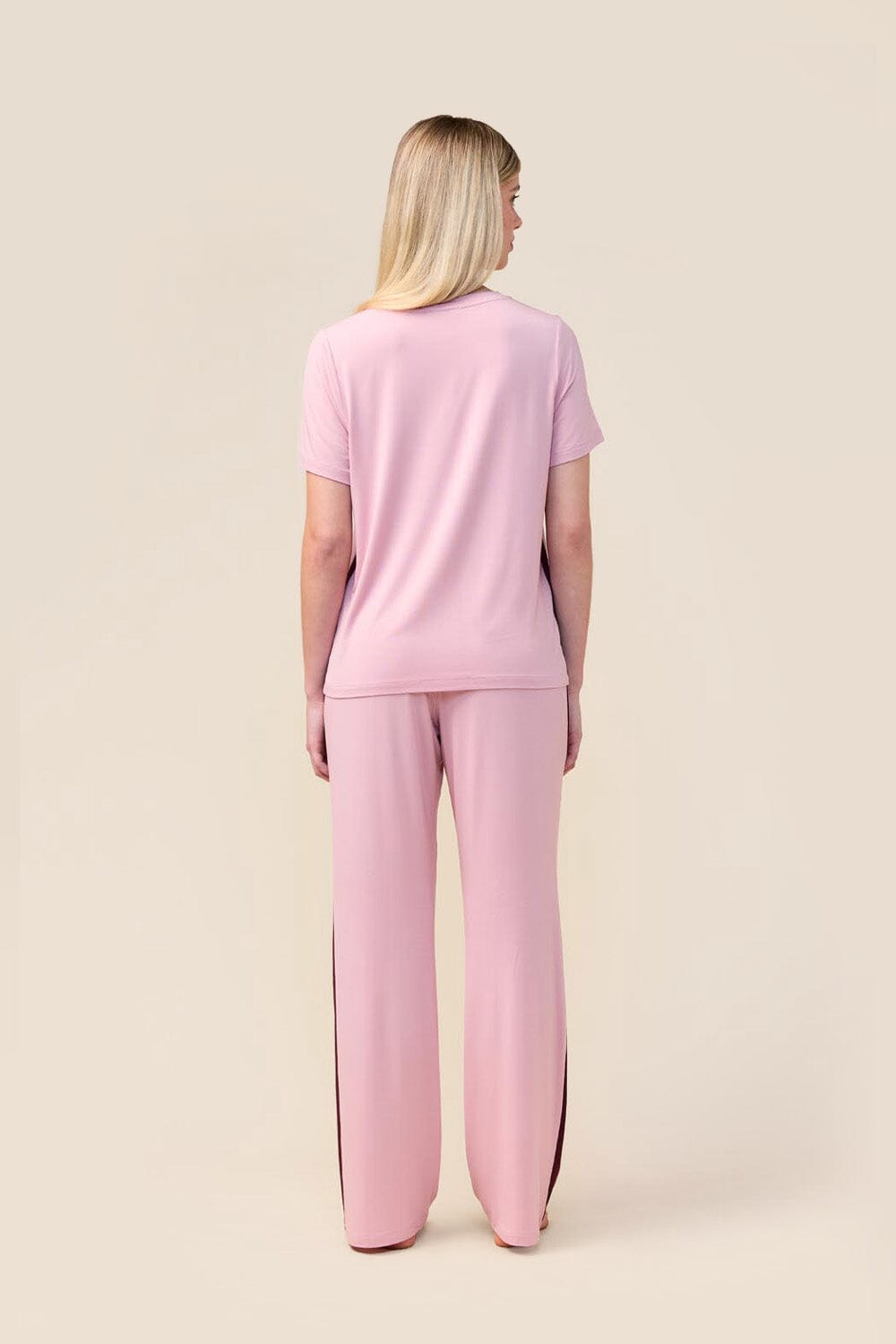 Gingerlilly Bronte Bamboo Tshirt with Stripe Sleepwear Gingerlilly 
