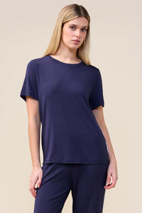Gingerlilly Bronte Bamboo Tshirt with Stripe Sleepwear Gingerlilly 