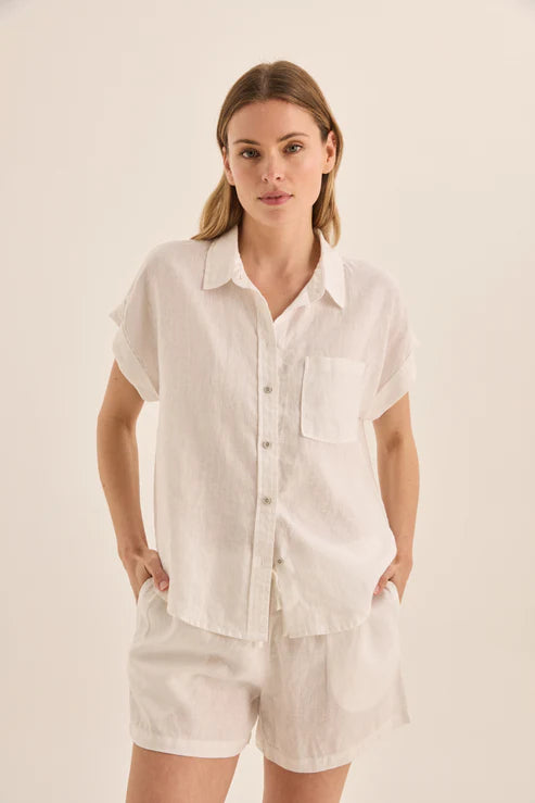 GINGERLILLY CHARLOTTE LINEN PJ SET SLEEPWEAR Gingerlilly 