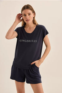 GINGERLILLY DAHLIA BAMBOO SHORT SET SLEEPWEAR Gingerlilly 