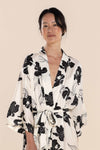 GINGERLILLY DAISY SILKY SATIN ROBE SLEEPWEAR Gingerlilly 