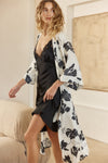 GINGERLILLY DAISY SILKY SATIN ROBE SLEEPWEAR Gingerlilly 