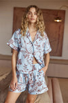 GINGERLILLY DOMENCIA COTTON SATEEN SHORT SET SLEEPWEAR Gingerlilly 