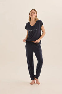 GINGERLILLY ELARA BAMBOO LONG PJ SET SLEEPWEAR Gingerlilly 