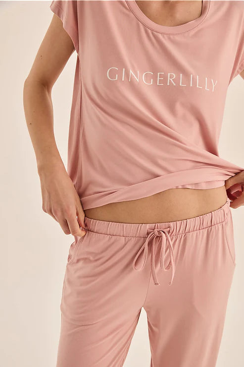 GINGERLILLY ELARA BAMBOO LONG PJ SET SLEEPWEAR Gingerlilly 