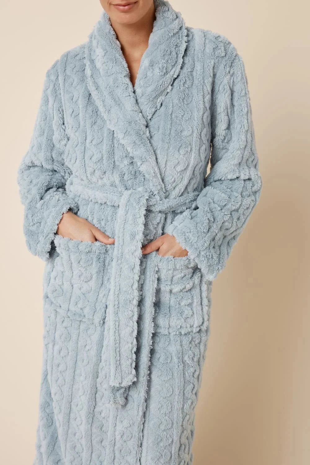 Gingerlilly Gabriella Plush Long Robe Sleepwear Gingerlilly 