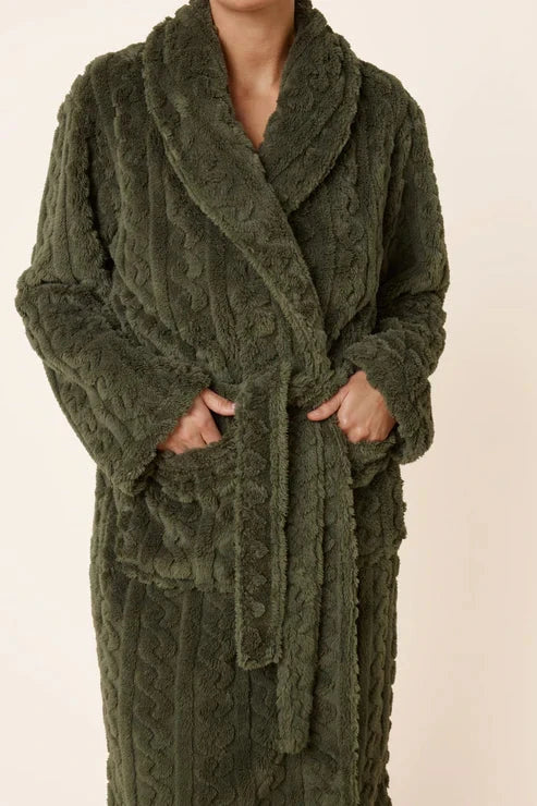 Gingerlilly Gabriella Plush Long Robe Sleepwear Gingerlilly 