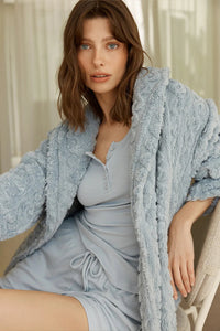 Gingerlilly Gabriella Plush Long Robe Sleepwear Gingerlilly 