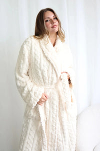 Gingerlilly Gabriella Plush Long Robe Sleepwear Gingerlilly 