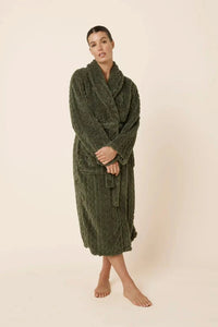 Gingerlilly Gabriella Plush Long Robe Sleepwear Gingerlilly 