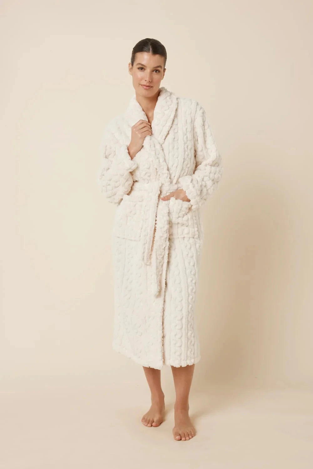 Gingerlilly Gabriella Plush Long Robe Sleepwear Gingerlilly 