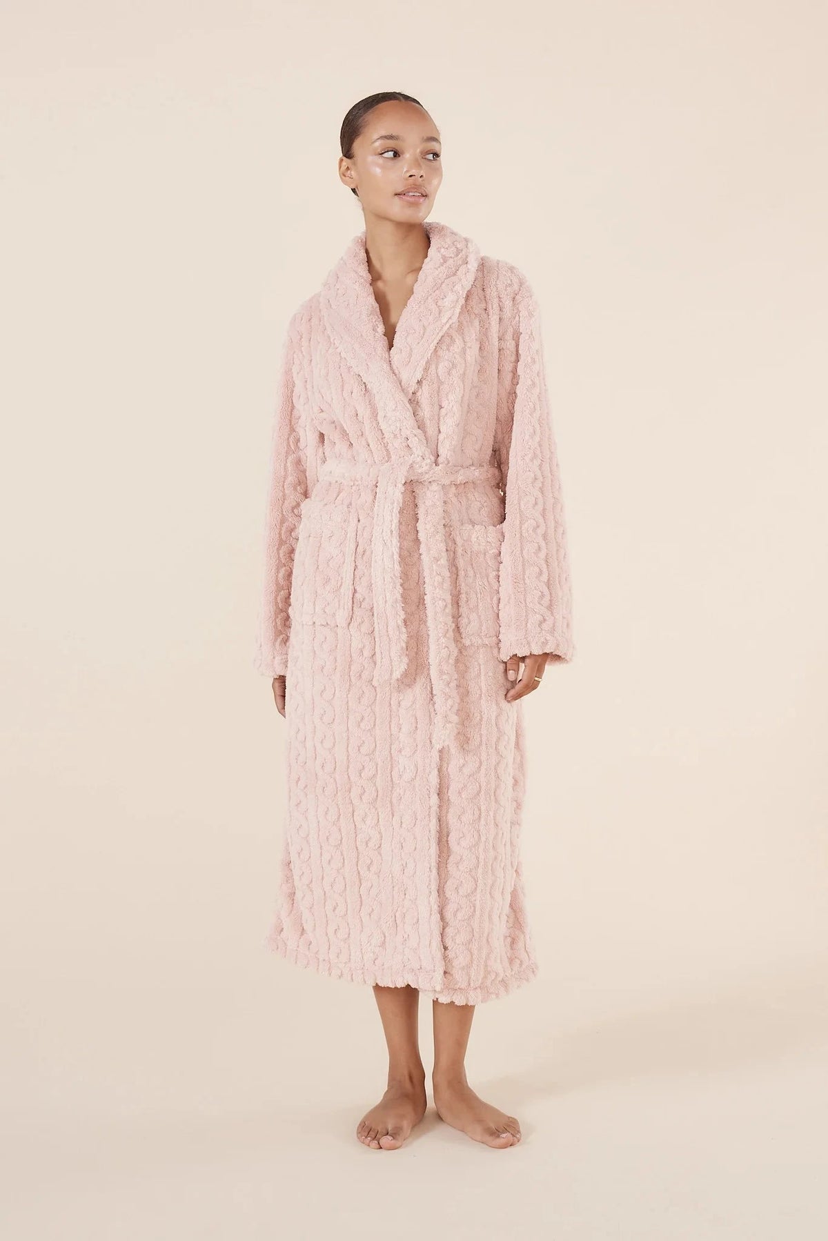 Gingerlilly Gabriella Plush Long Robe Sleepwear Gingerlilly 