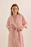 GINGERLILLY INDIGO DIAMOND COTTON ROBE SLEEPWEAR Brief Affairs 