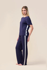 Gingerlilly Inez Bamboo Pant with Stripe Sleepwear Gingerlilly 