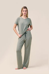 Gingerlilly Inez Bamboo Pant with Stripe Sleepwear Gingerlilly 