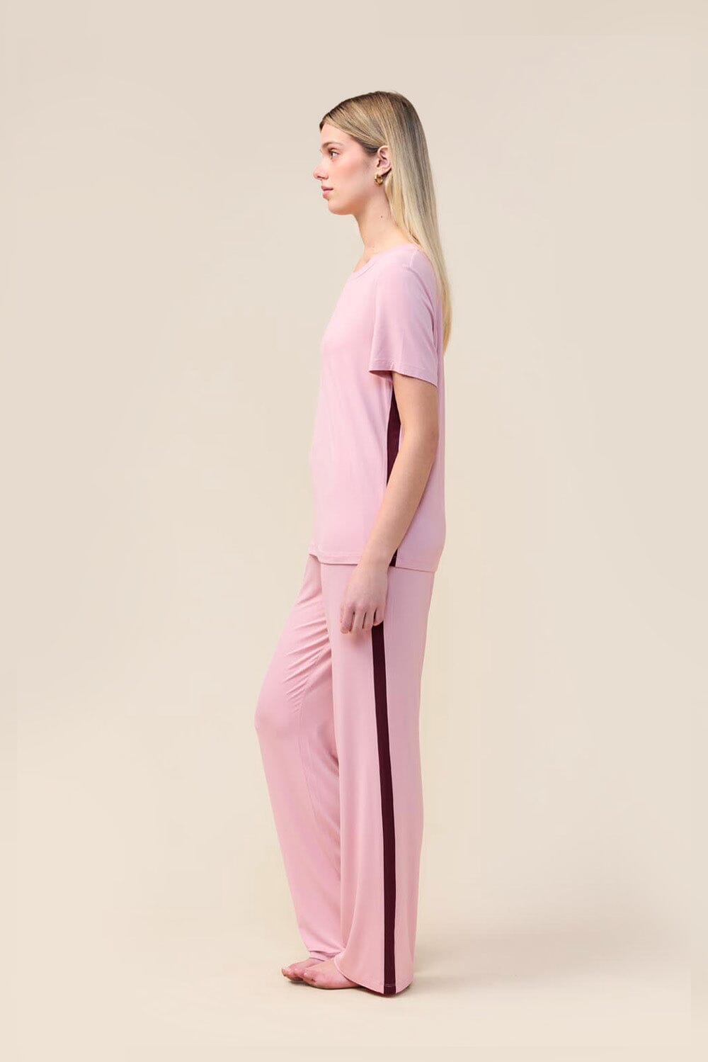Gingerlilly Inez Bamboo Pant with Stripe Sleepwear Gingerlilly 
