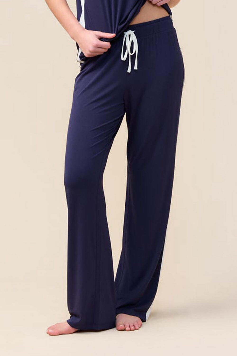 Gingerlilly Inez Bamboo Pant with Stripe Sleepwear Gingerlilly 